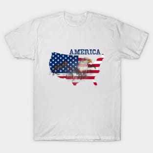 america, america flag, eagle T-Shirt